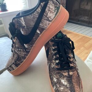 Nike Woodland Camo Shoes with Black Logo